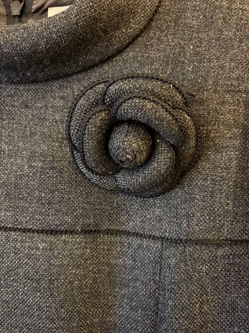 courrèges ダークグレー ひざ丈ワンピース