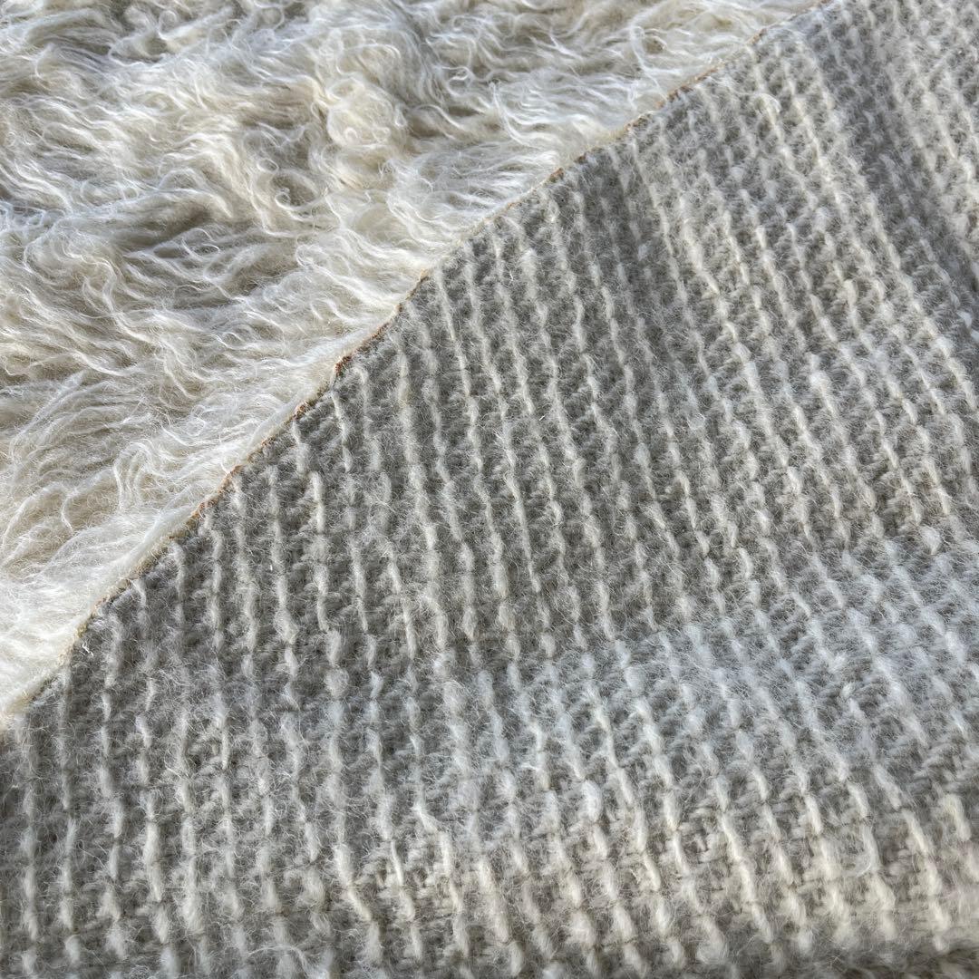 ギリシャ製◾️APOLLO社 羊毛ウール100% シャギーラグ φ150cm 敷物