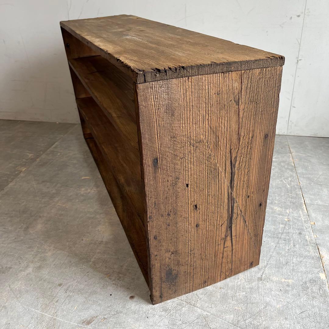 アンティーク 飾り棚 オープンラック 無垢材 シャビー z446