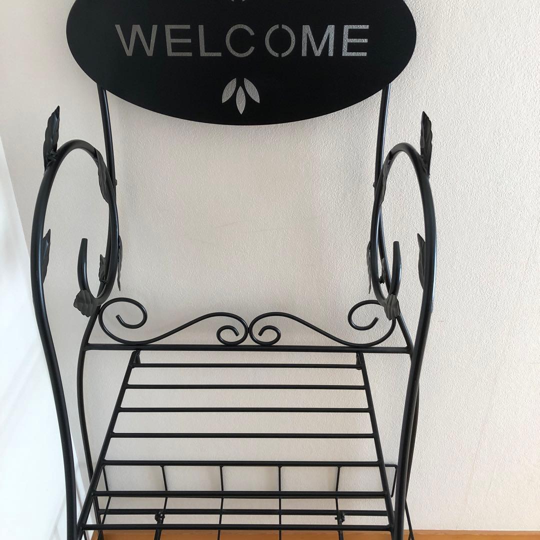 ウェルカムラック　アイアンラック　フラワーラック　カントリー雑貨　北欧風