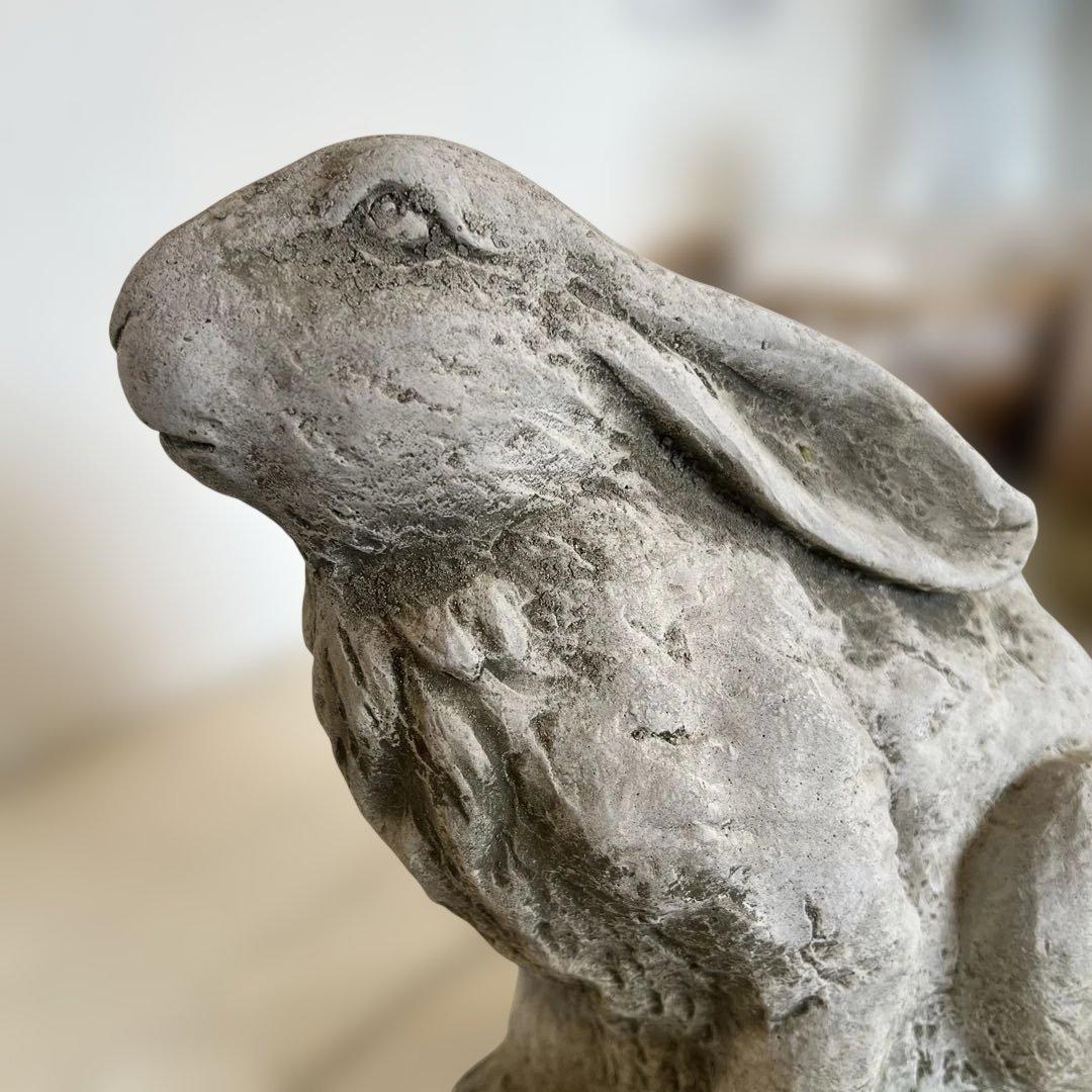 英国ガーデンオーナメントコンクリートウサギ