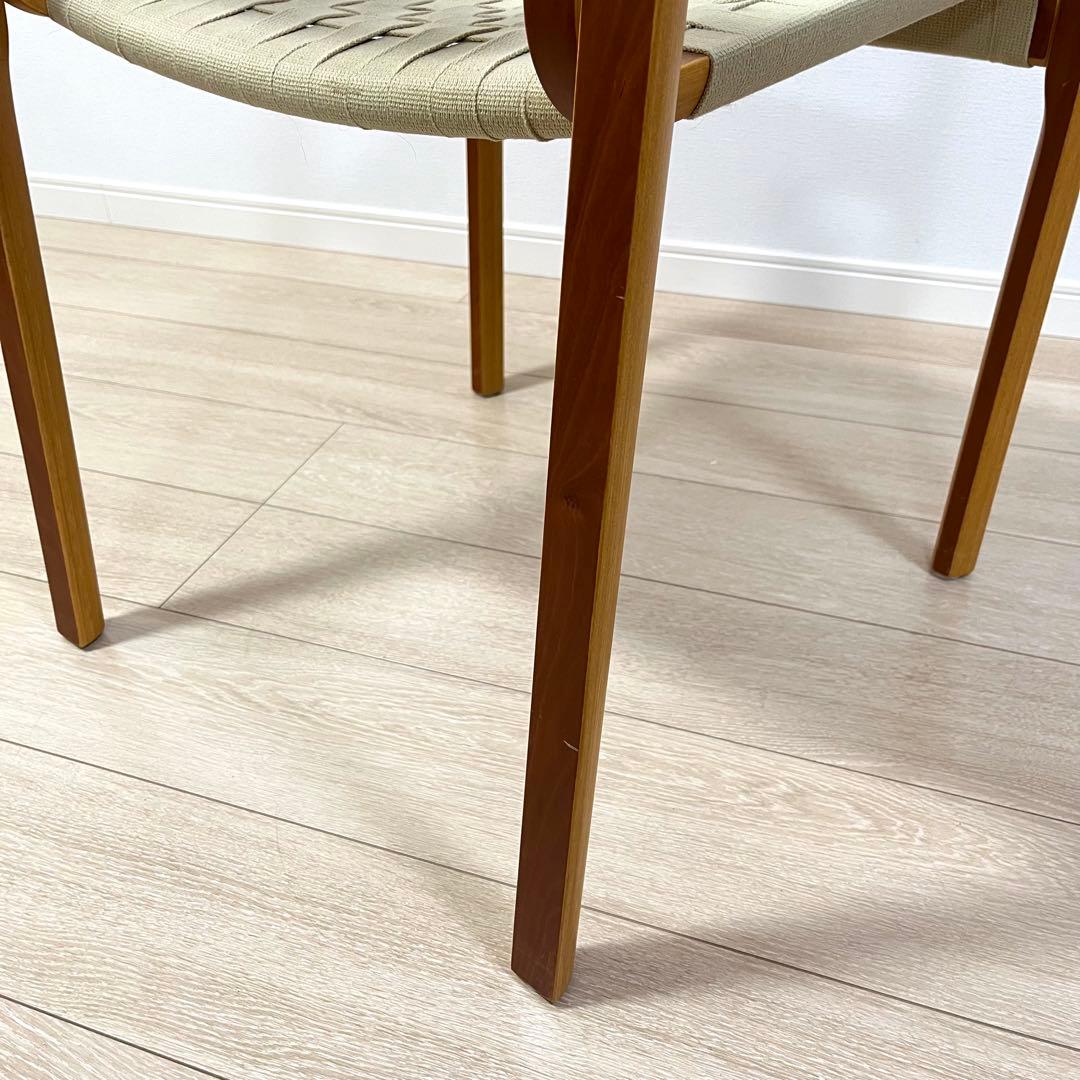 (つ71)WISE WISE アームチェア 編み座面 ナチュラル