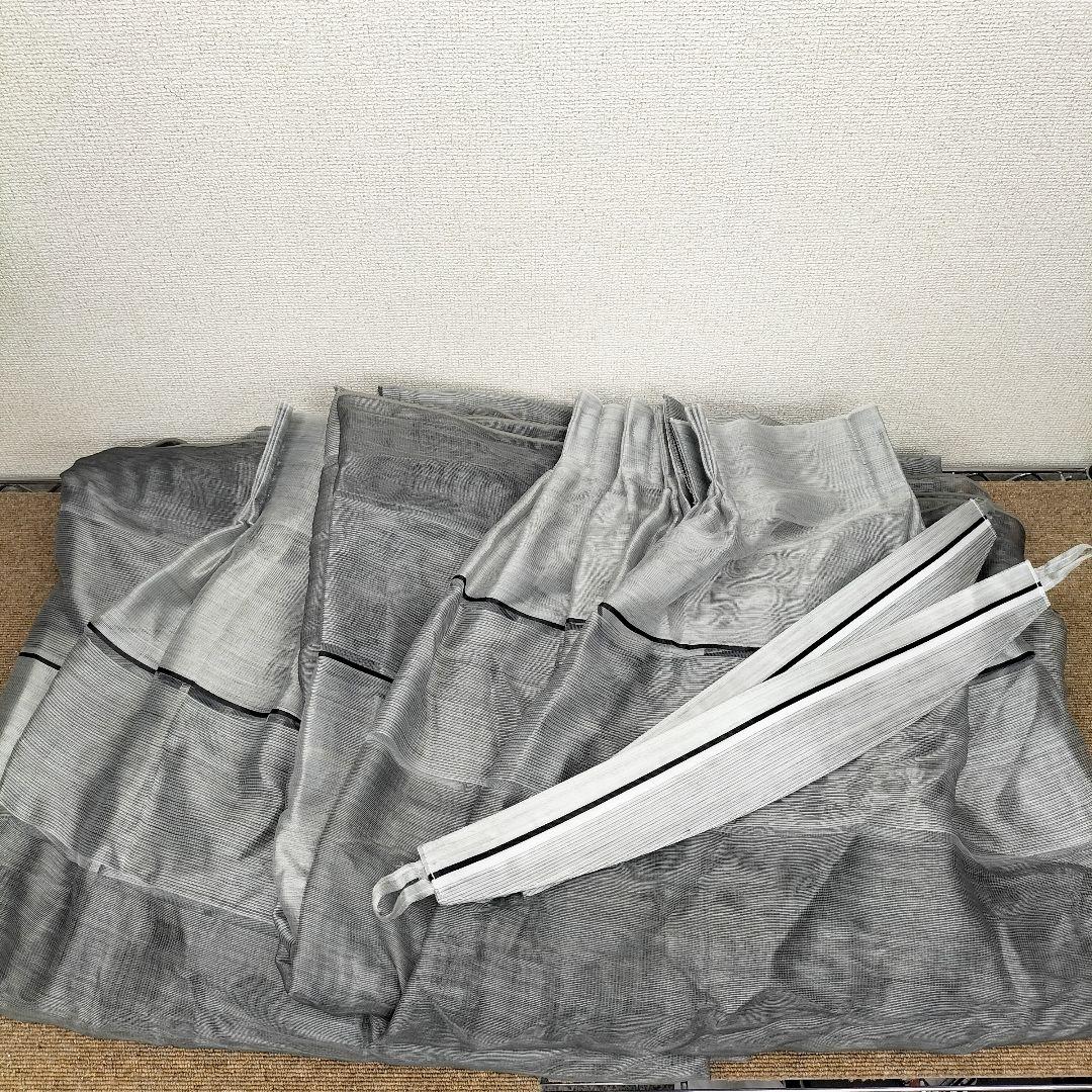 ストライプ レースカーテン 2枚組 展示品(I-2507KA3)