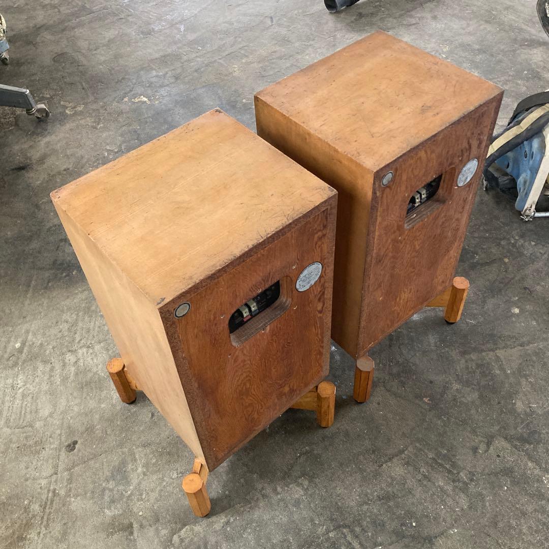 引き取り限定 天然木 十字台付き Victor SX-3 木製スピーカー