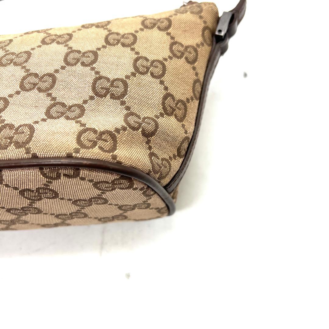 【極美品】グッチ GG ハンドバッグ アクセサリーポーチ キャンバス レザー
