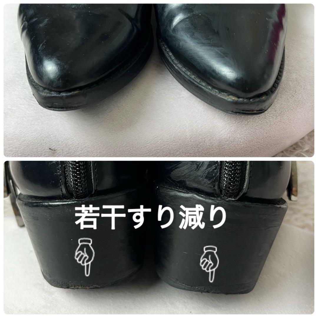 ✖︎ トーガプルラ バックル ベルト ショートブーツ レザー ブラック 黒 37