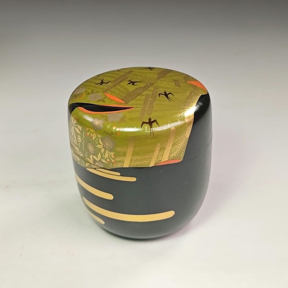 イ820 棗『奥津一心斉作』『誰が袖棗 蒔絵　四季　共箱』茶道具　漆塗