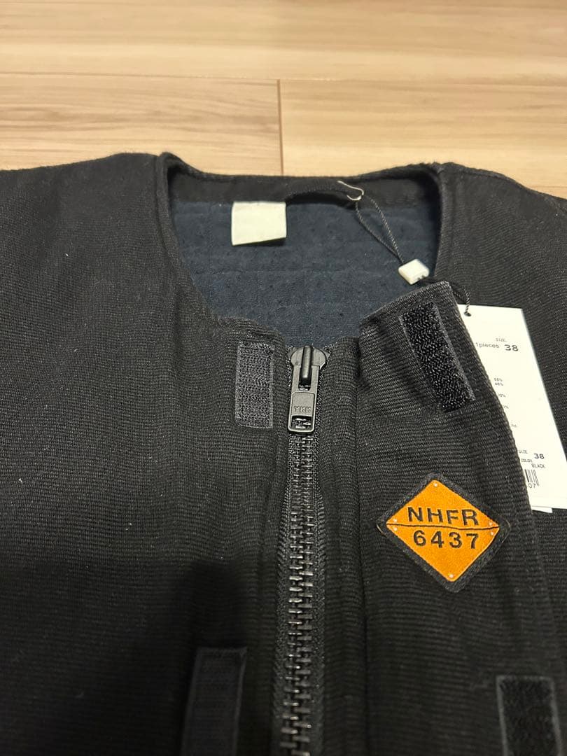 新品 n.hoolywood FR ベスト 24AW 38 ブラック