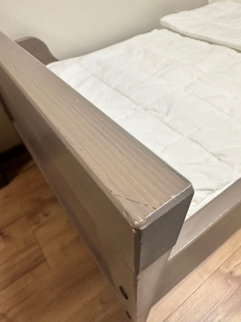 引き取り限定IKEA 伸長式ベッド マット・すのこ・カバー 一式セット