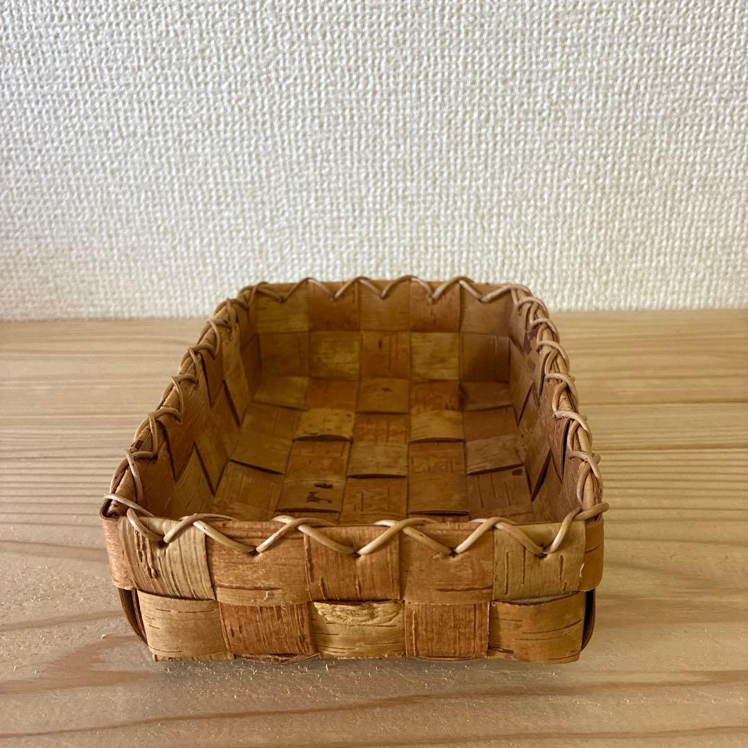 白樺細工 白樺かご 根かがりかご