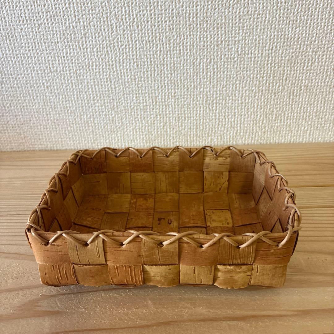 白樺細工 白樺かご 根かがりかご