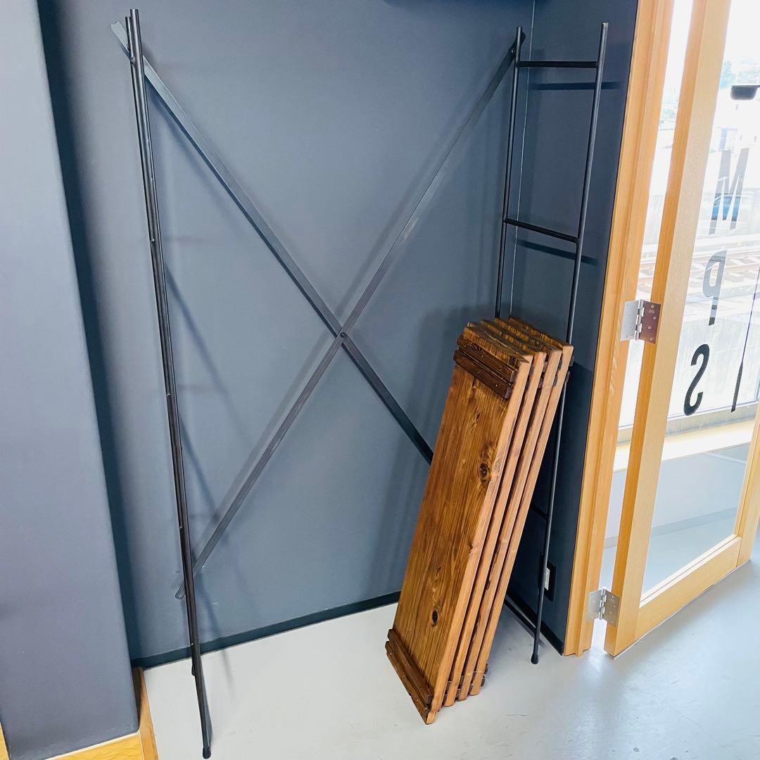 インダストリアル 5段シェルフ 幅100 高さ170 木製×スチール 店舗什器❷