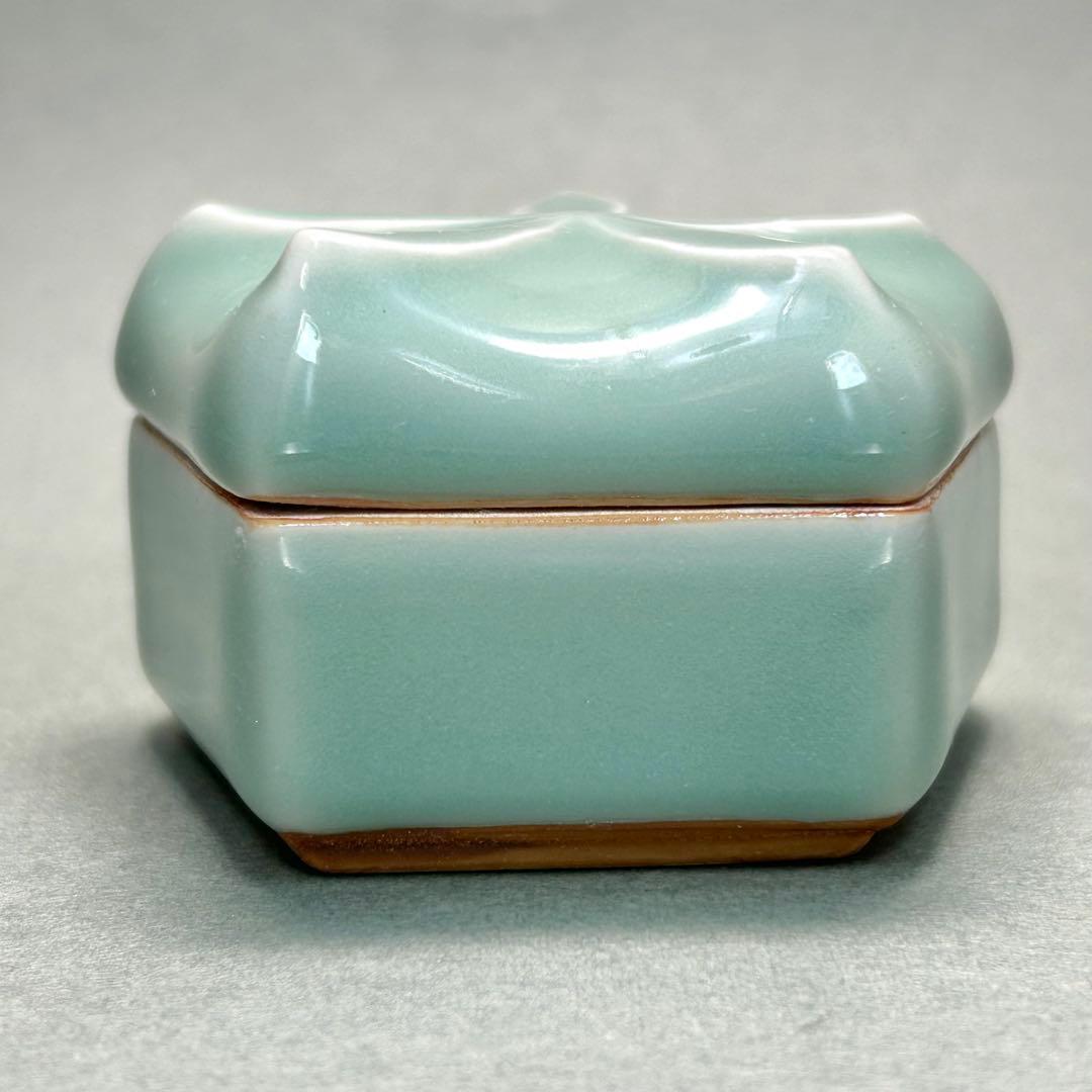 香合　4個セット　『押小路　青磁　呉須　祥瑞　交趾』　茶道具　茶道　共箱　工芸品