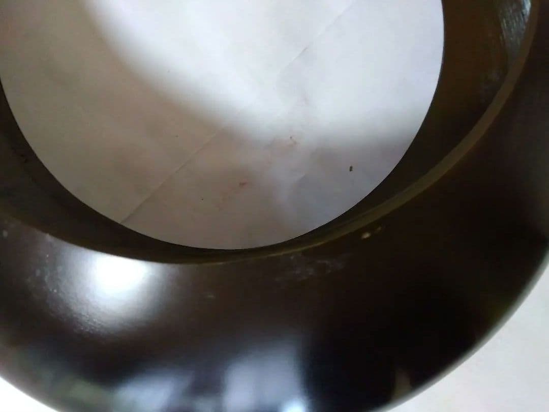 銅製花器　満月　池坊花器　板鎖付き