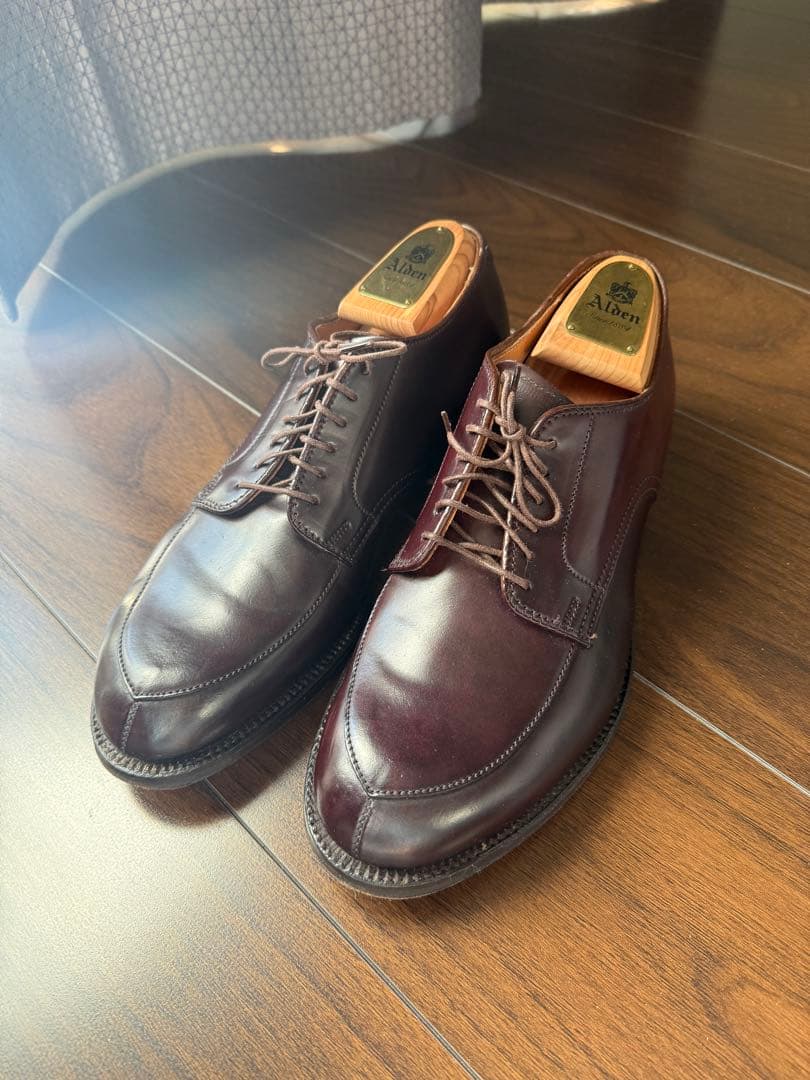 専用Alden バーガンディVチップ　コードバン　ドレスシューズ6 1/2インチ