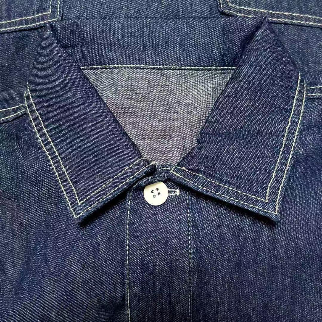 即日発送 入手困難 新品 かぐれ デニムプルオーバーシャツ INDIGO