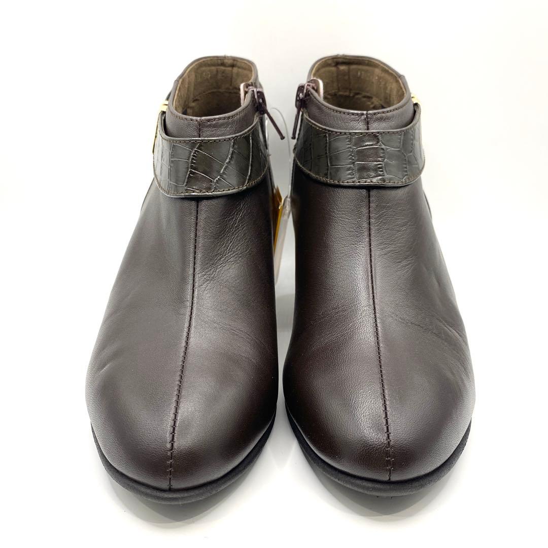 【未使用☆半額以下】ASICS WALKINGベルト付きショートブーツ ブラウン