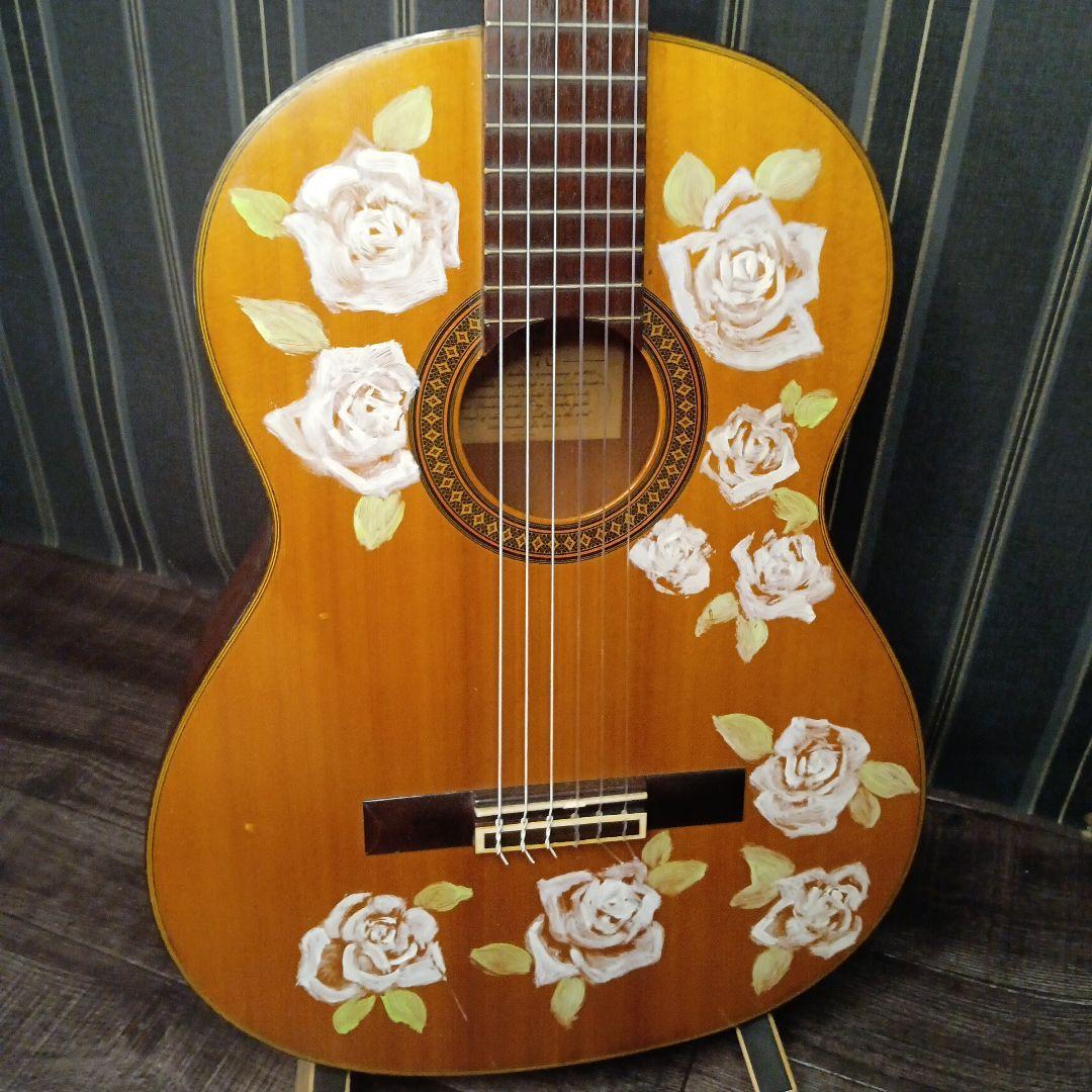 おしゃれペイント 花柄 軽量 女性向け クラシックギター YAMAHA