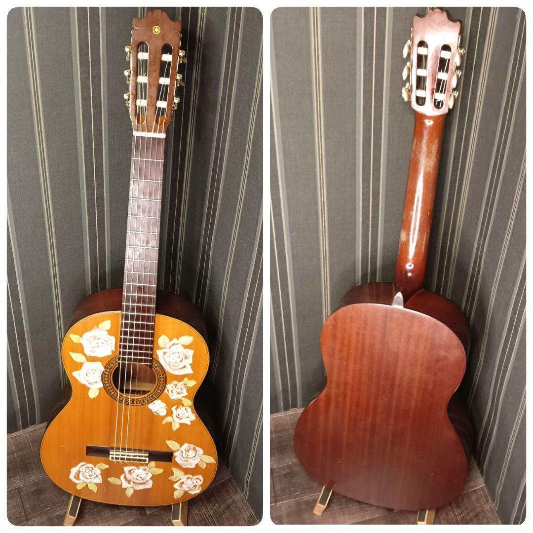 おしゃれペイント 花柄 軽量 女性向け クラシックギター YAMAHA