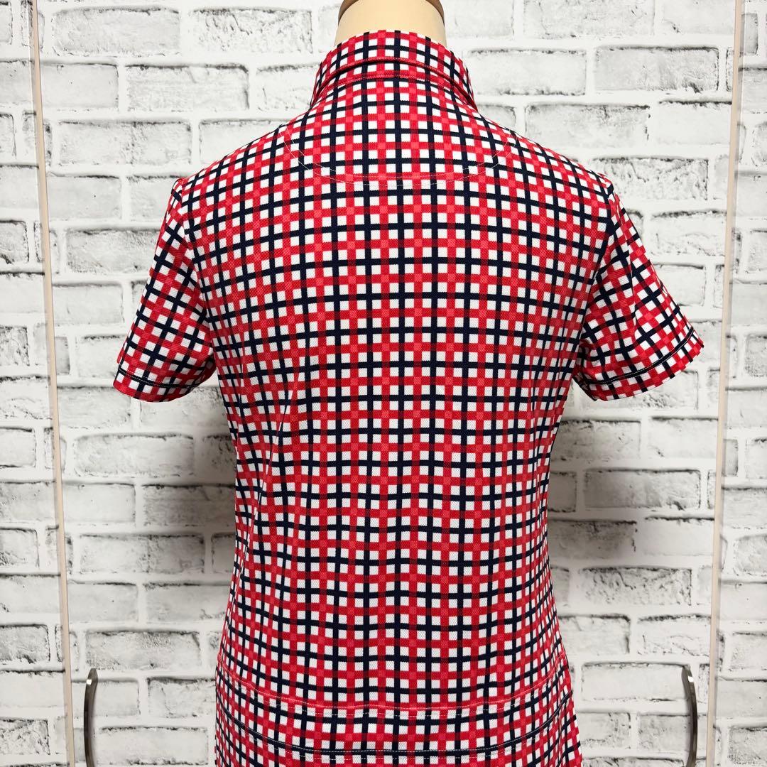 Callaway キャロウェイ ゴルフウェア ミニワンピース チェック柄 赤 M