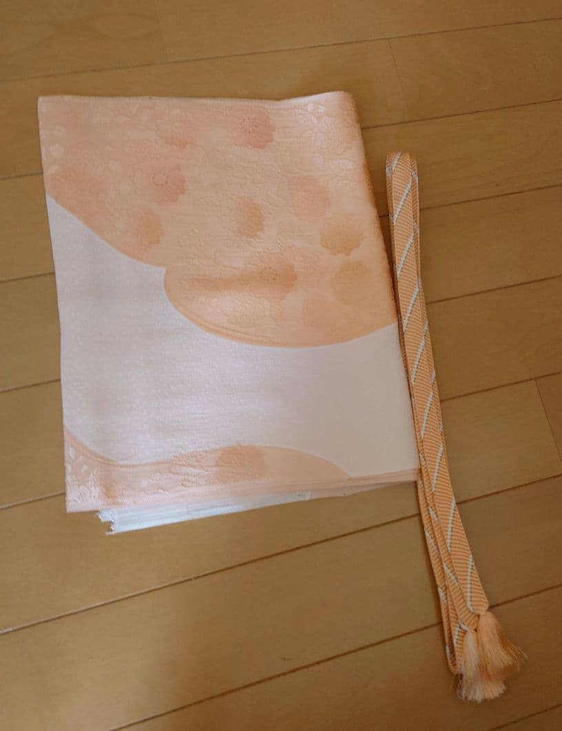 【美品】付下げ訪問着フルセット　正絹　袷　絞り　刺繍　流水草花文様　唐織六通袋帯