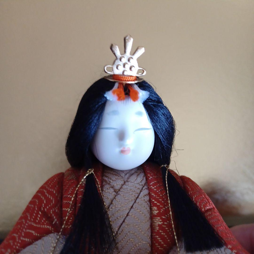 木目込み　賀茂雛　玉秀作　親王飾り　雛人形　お雛様　雛飾り　高級毛バタキ中古美品