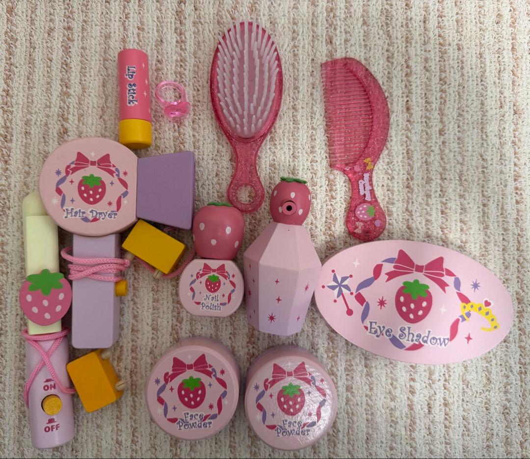 マザーガーデン　野いちごティアラドレッサー　木製　ドレッサー　パープル　ピンク