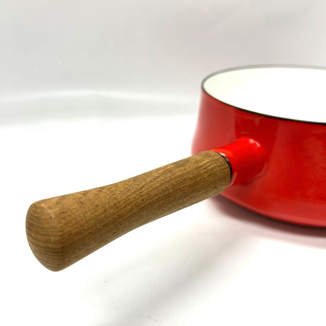 DANSK 赤い片手鍋 木製ハンドル