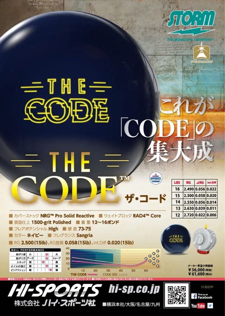 送料込み【新品】ザ・コード　ストーム　15ポンド4オンス 1