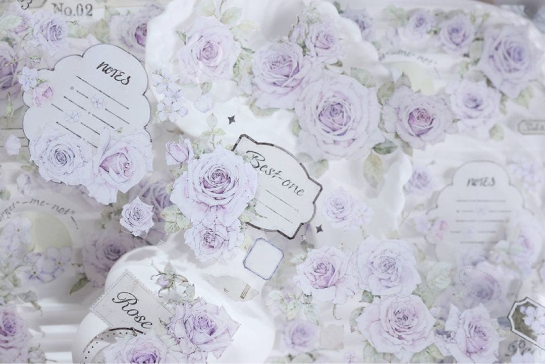 小白家文創《紫雾》海外マスキングテープ　マステ 【1812】