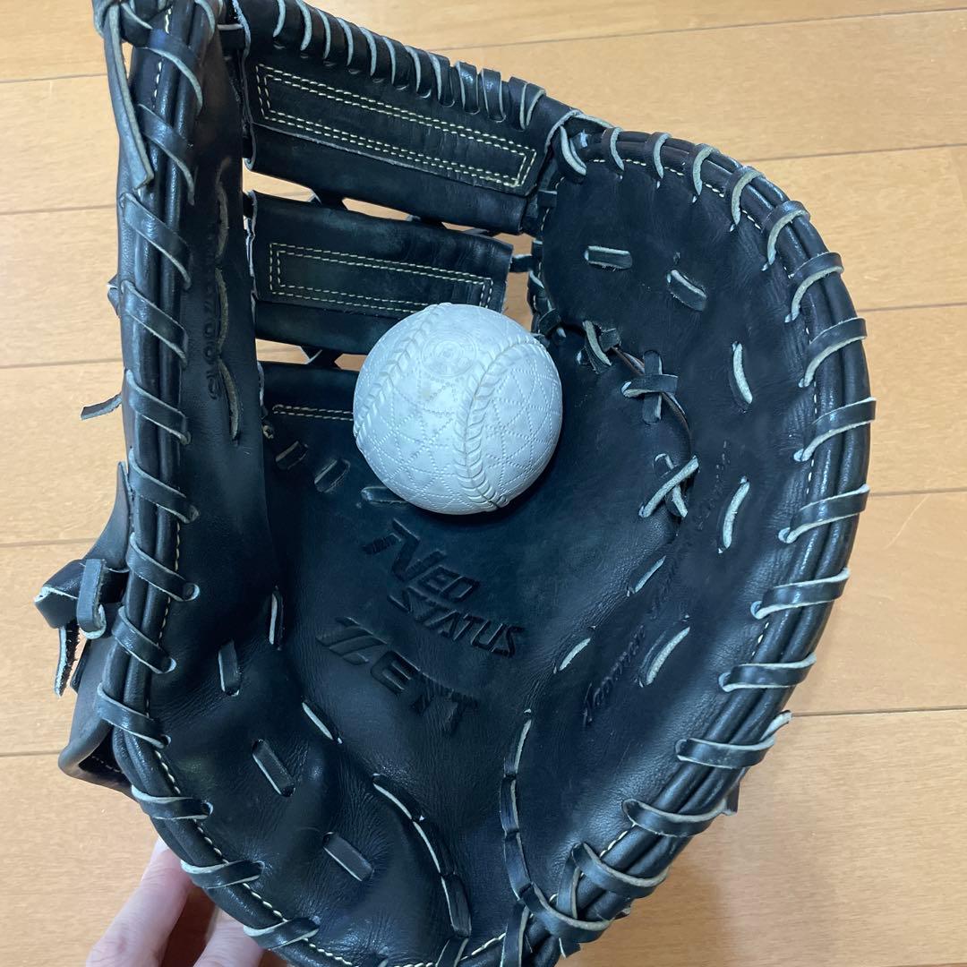 ZETT ファーストミット　グローブ　ブラック　少年軟式グローブ　右投げ用