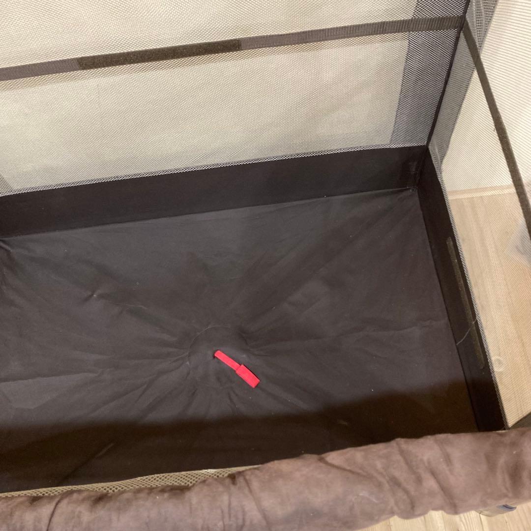 Aprica ココネルエアープラス ベビーベッド ブラウン 洗えるマット