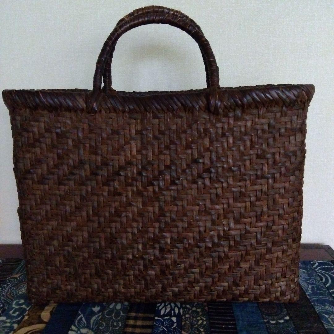 国産　山葡萄籠　大　中布付き　作家物