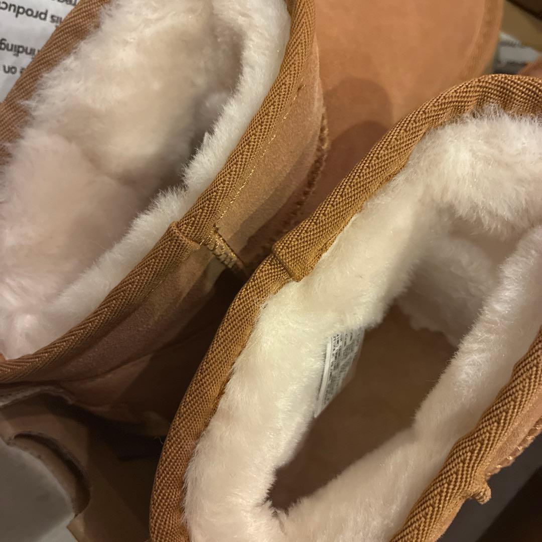 【新品】UGG 22 5 厚底ムートンブーツ ブラウン