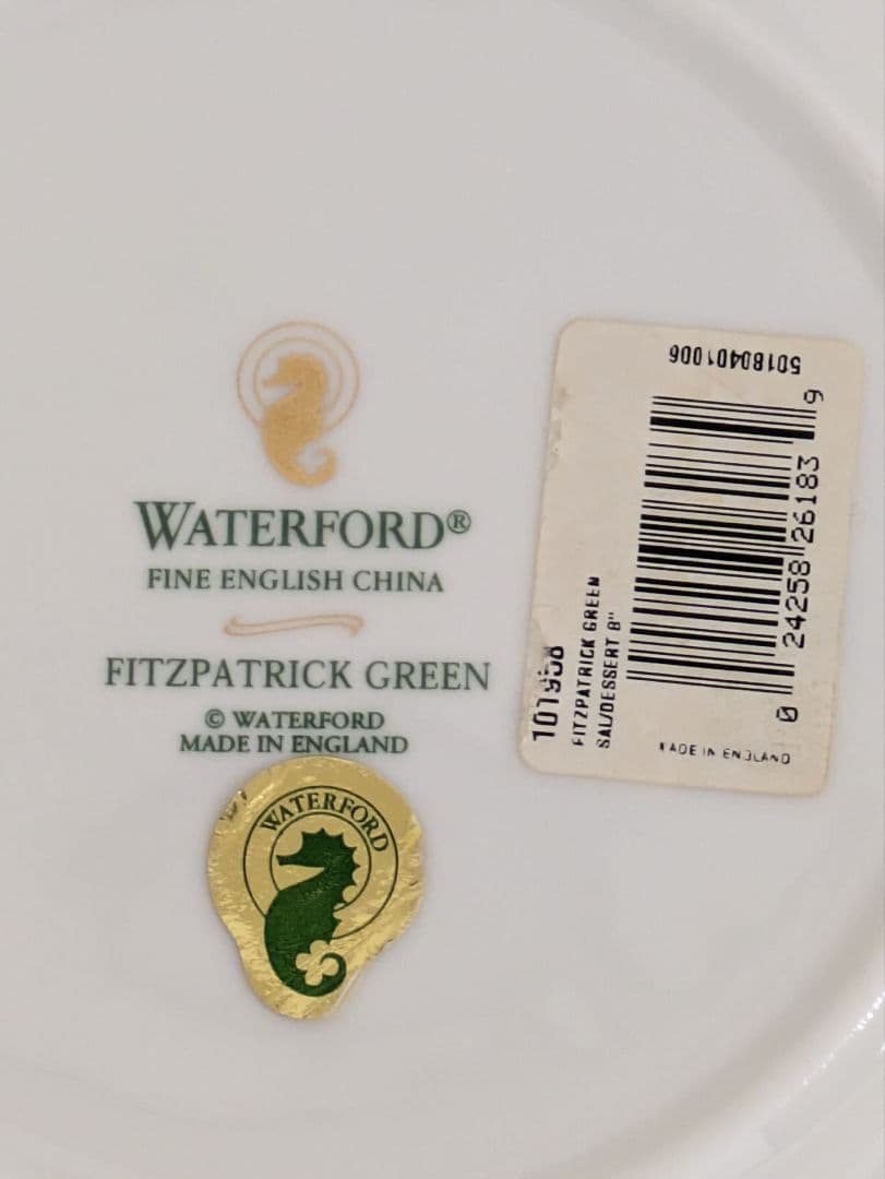 ウォーターフォード　英国製　フィッツパトリックグリーン　大皿2+中皿4　未使用品
