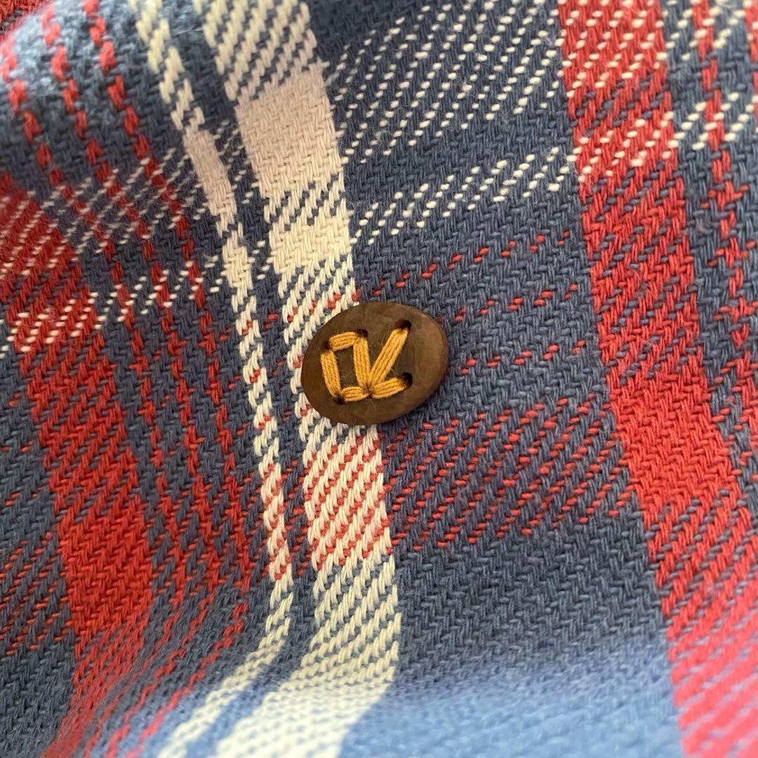 45R 45rpm 日焼けネル フリルカシュクール ブラウス チェック Aライン