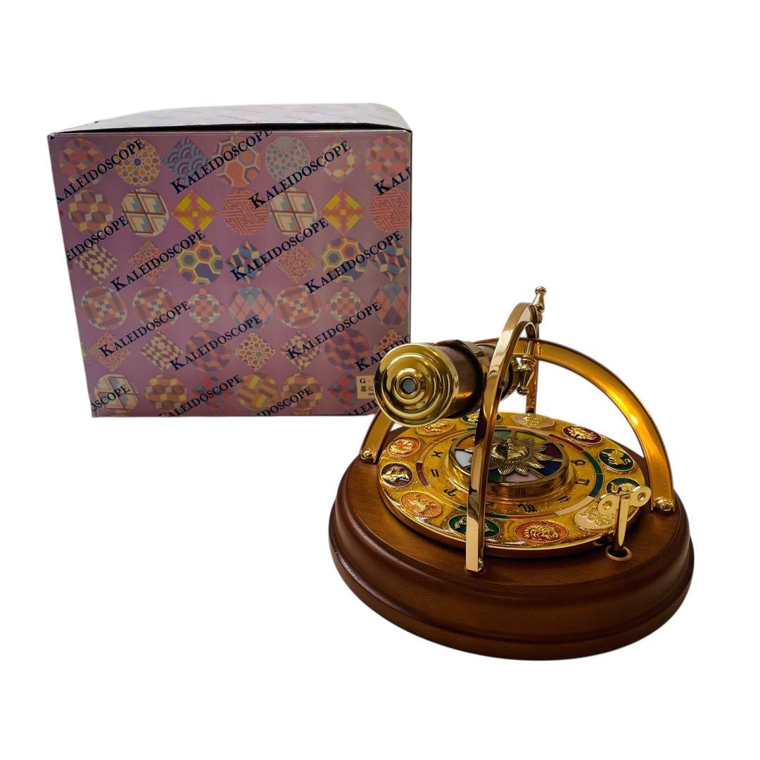 万華鏡 オルゴール 天球儀モチーフ 12星座 アンティーク風 インテリア