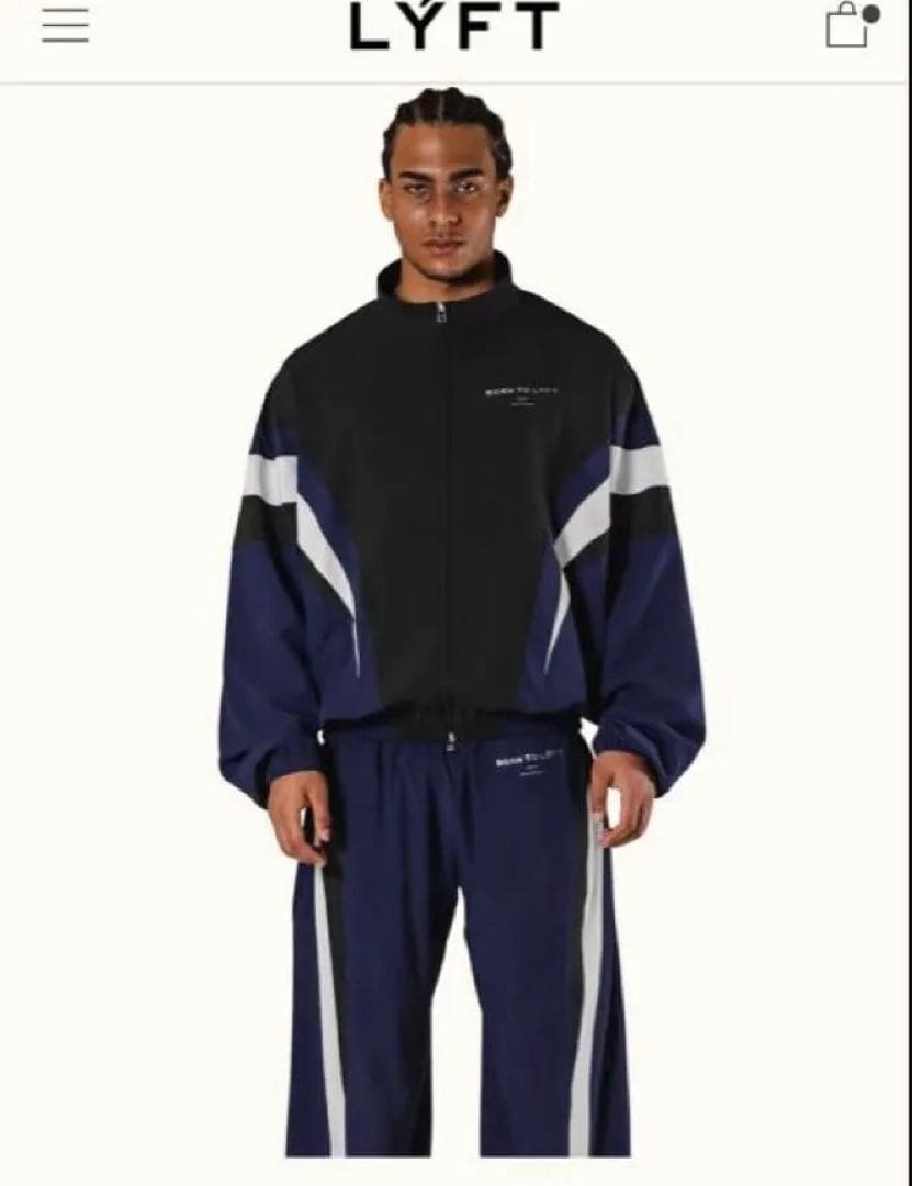 2LINE OVERSIZE TRACK JACKET V.2 ネイビー