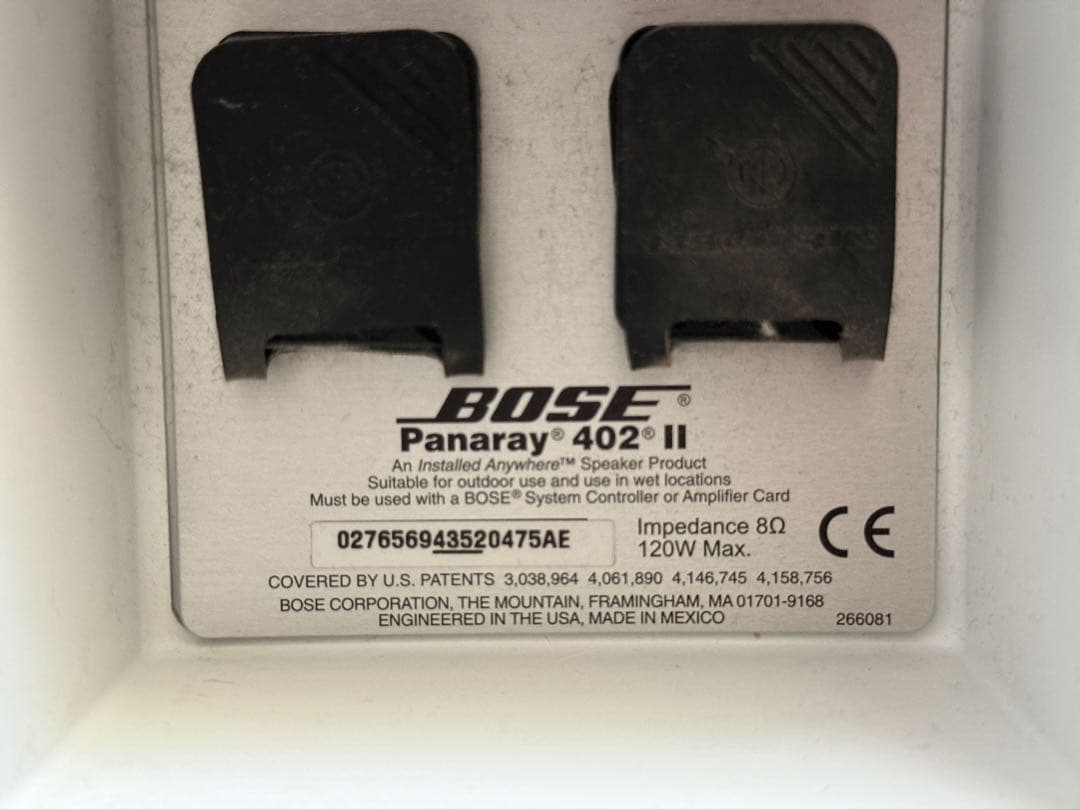 源*二様 BOSE panaray402Ⅱスピーカー 壁面吊り下げ式　ダンススタ