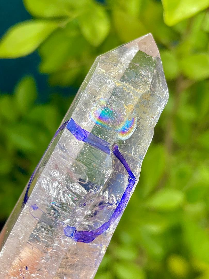 水入り虹入り　ダブルポイント　強いパワー 天然両剣　原石水晶パワーストーン　瞑想