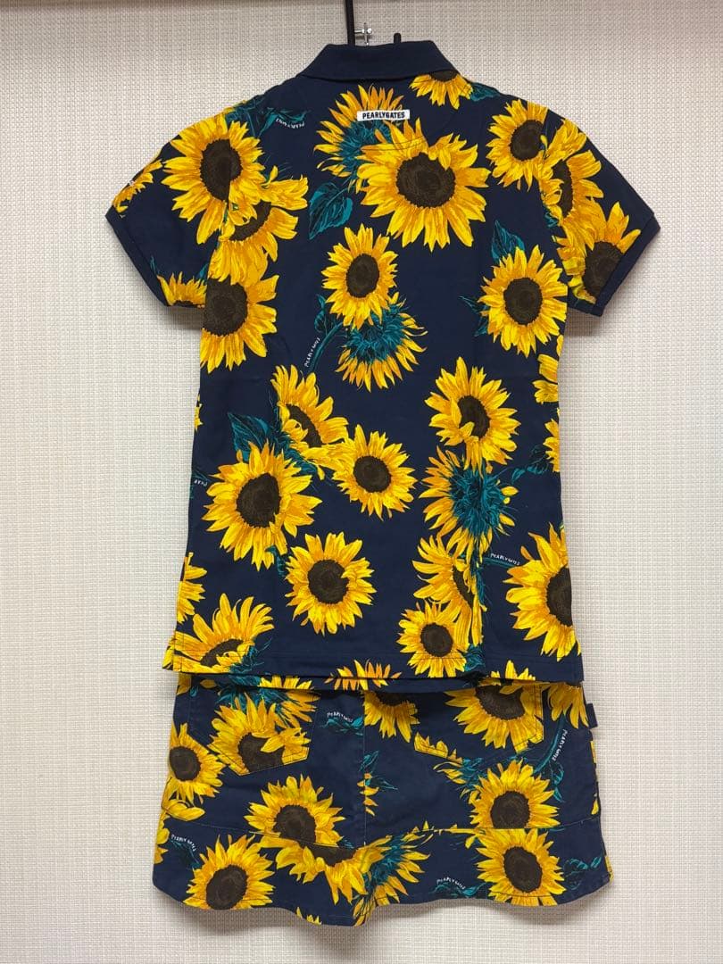PEARLY GATES ひまわり柄 ポロシャツ スカート