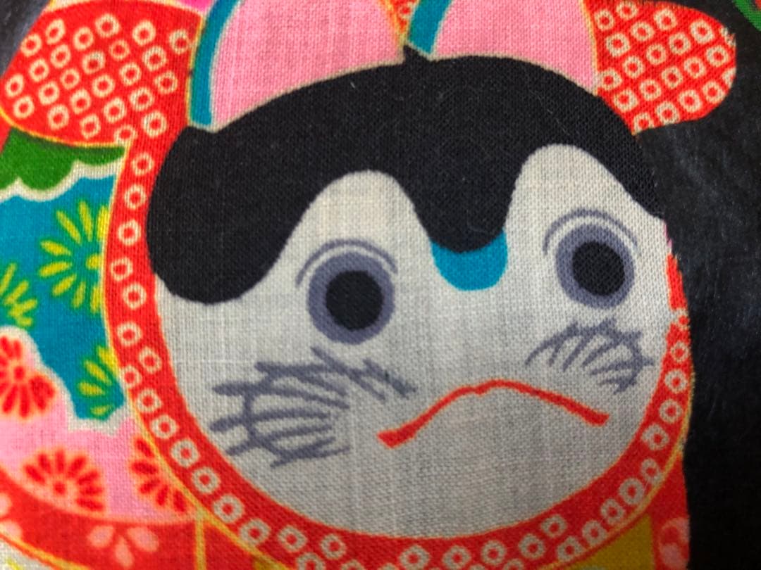 一閑張り　一閑張りバック　 犬張子 狛犬　古布沢山　可愛い　 少し大きめ