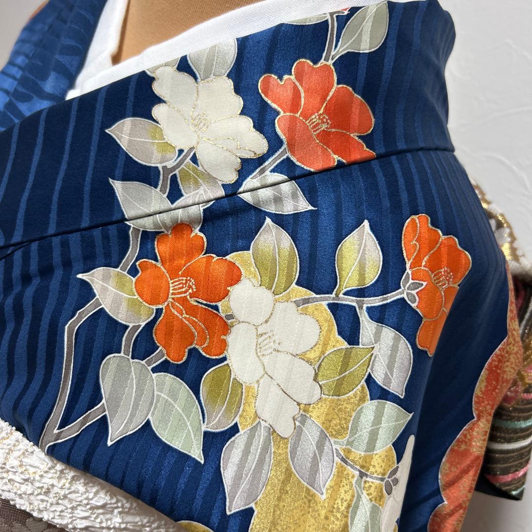 数回使用のみ　パールトーン加工正絹振袖フルセット　豪華金彩　金刺繍　成人式