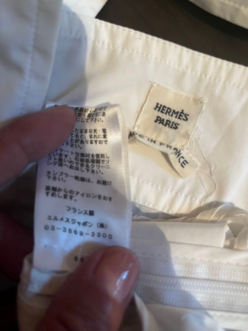 HERMES エルメス　コットンシャツ　キャミソール