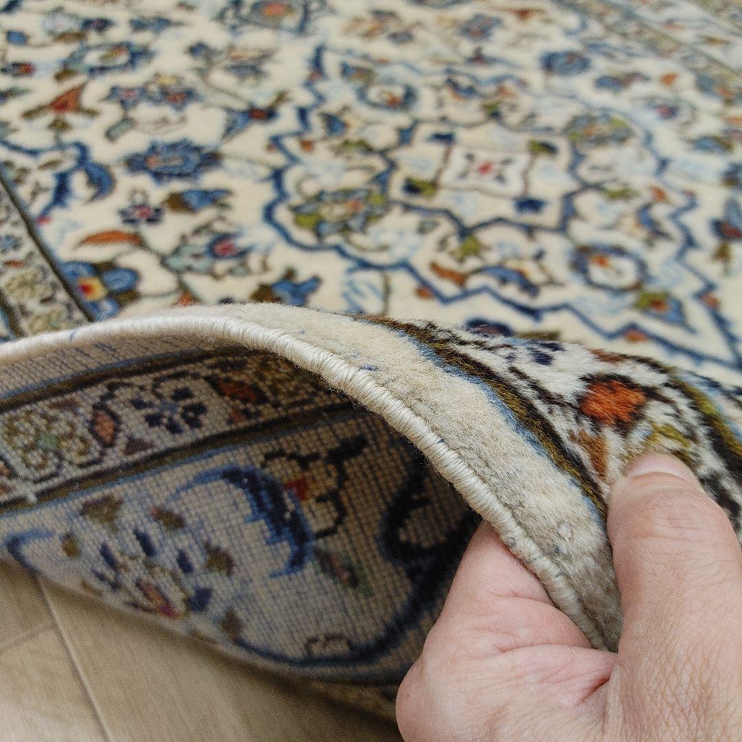 ペルシャ絨毯 150x100 手織り 美術品 カーシャーン産 クリーニング済み