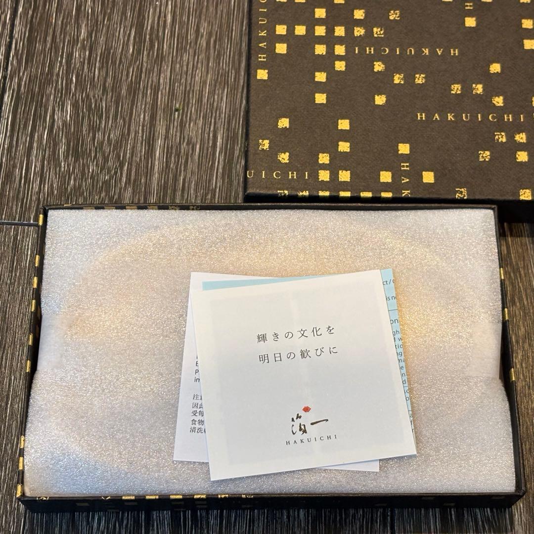 ミャクミャク　ガラストレー　金箔