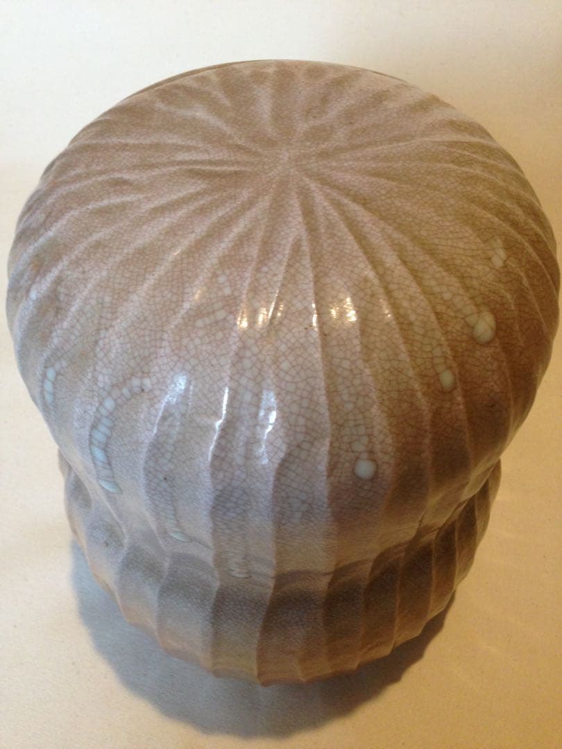 希少！経年70年以上 萩焼 だるま火鉢 手火鉢 手炙り 手炉 陶器 茶道具 花器