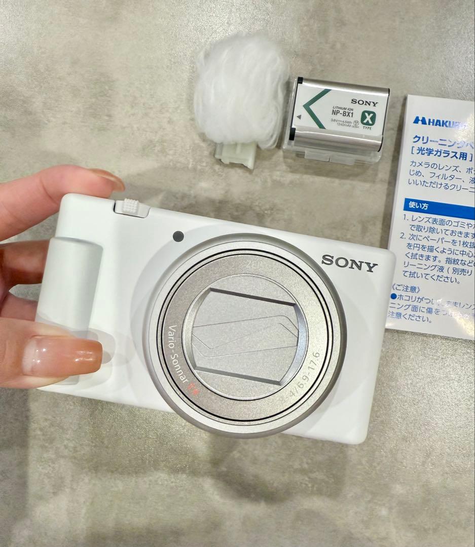 【ほぼ未使用】SONY VLOGCAM ZV-1 II ホワイト SDカードつき