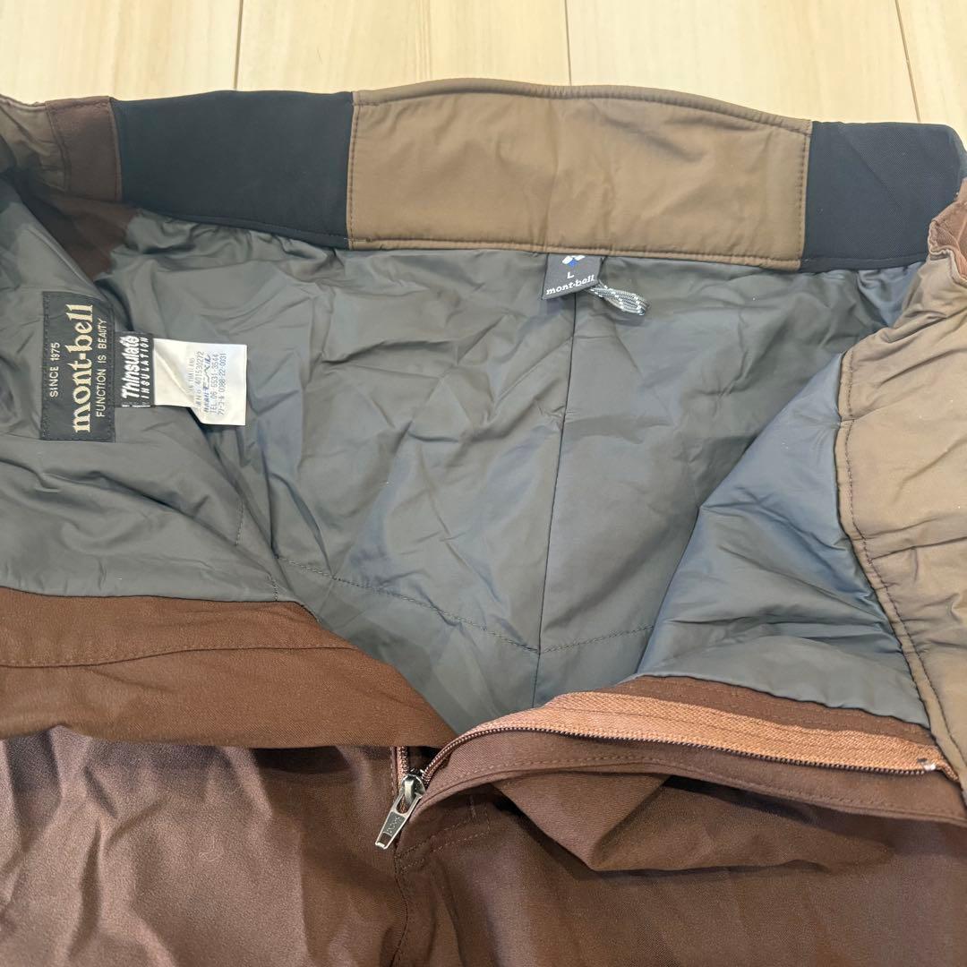 【美品】mont-bell/モンベル ドライテック インシュレーテッドパンツ L