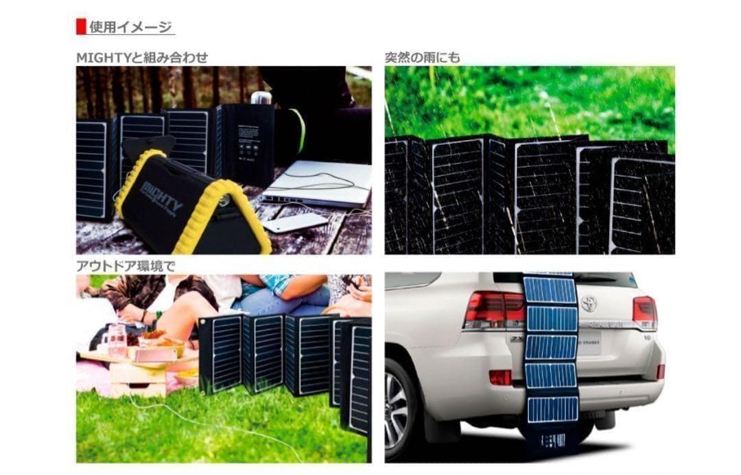 8, ソーラーパネル　60W 9面折りたたみ型 防水撥水加工 防災用品